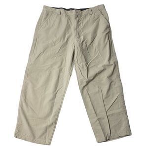 REI Men’s Sz 40x30 Khaki UPF 50+ Outdoor Hiking Athletic Rugged Nylon Pants
